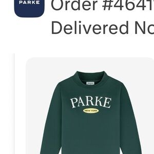 SOLD OUT NWT PARKE OFFICIAL Forest GREEN NEW YORK Sweatshirt